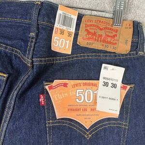 Levis 501 Original Jeans Button Fly Dark Wash Mens Jeans 30x30 NWT 2013 Heavy